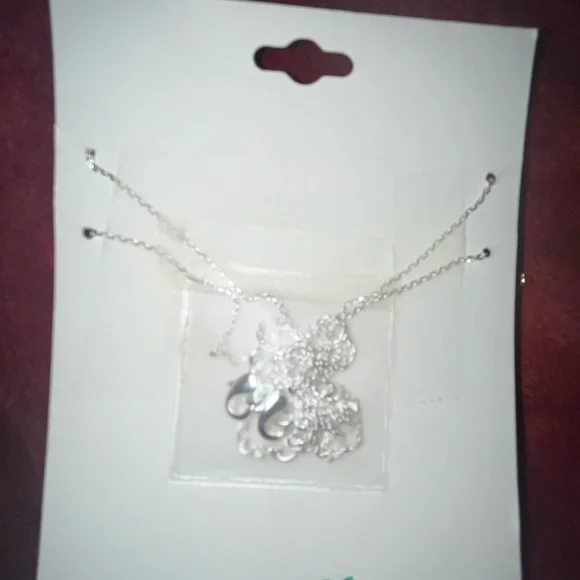 Dainty Silver Necklace Set Engraved Live Laugh Love NWT 2 Pieces Best Friend BBF - Picture 4 of 4